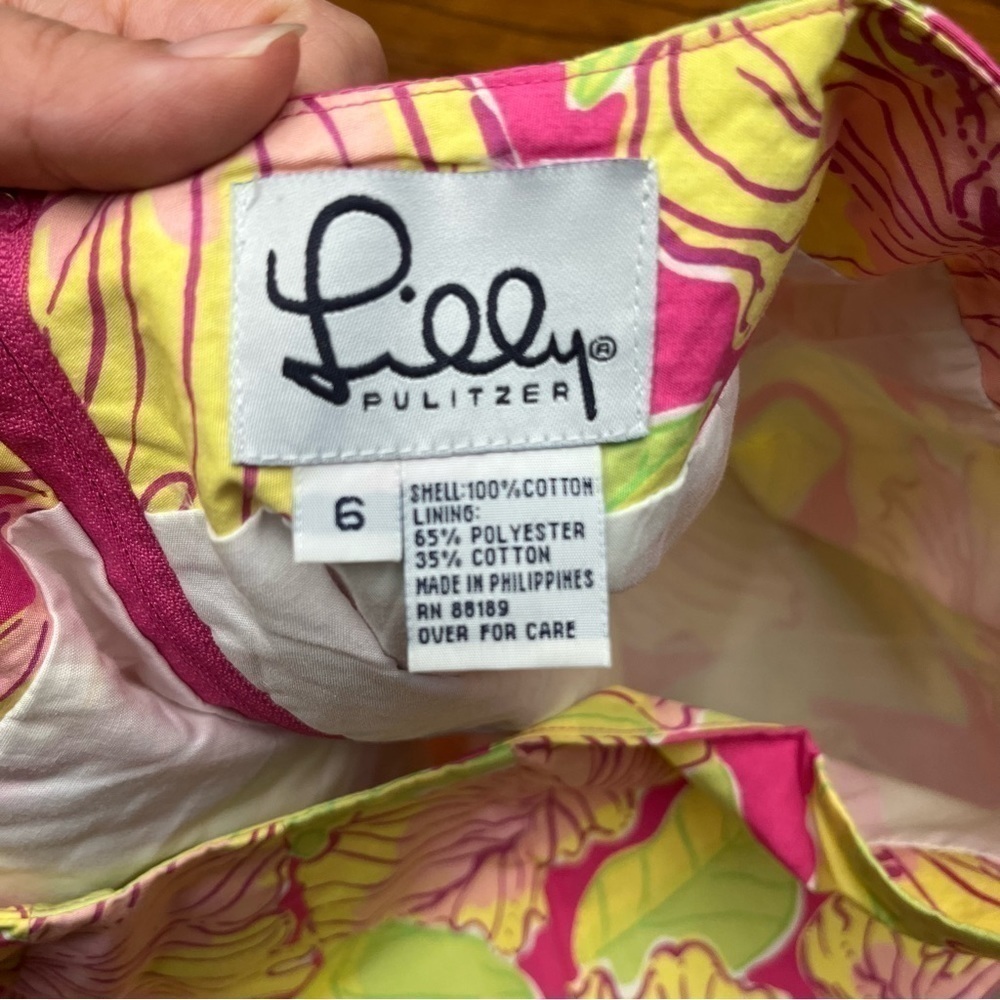Lily Pulitzer vintage‎ tropical floral hibiscus y2k preppy resortwear skirt - Picture 5 of 6